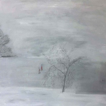 Bäume 01, Leinwand, Acryl, 80cm x 80cm