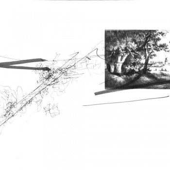 Impressionen 03, Papier, Folie, Tusche, 30cm x 40cm