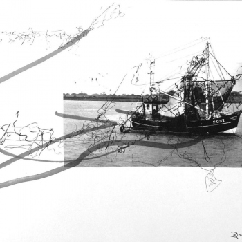 Impressionen 07, Papier, Folie, Tusche, 30cm x 40cm