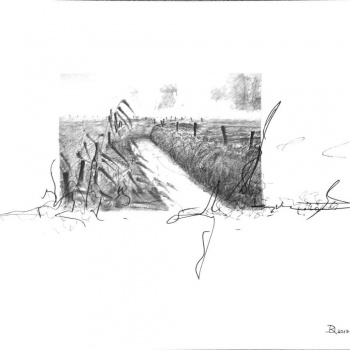 Impressionen 09, Papier, Folie, Tusche, 30cm x 40cm