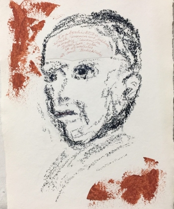 Kopfgeschichten 01, Papier,  Tusche, 75cm x 56cm
