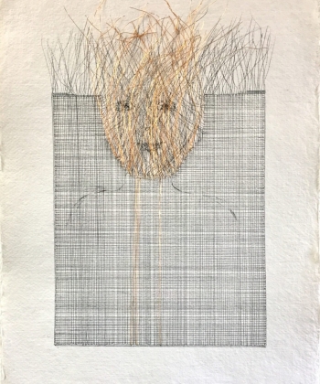 Kopfgeschichten 10, Papier, Kupferdraht, 56cm x 36cm