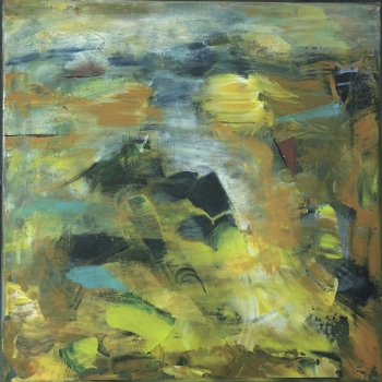 Landschaft 03, Leinwand, Acryl, Pappe, 50cm x50cm
