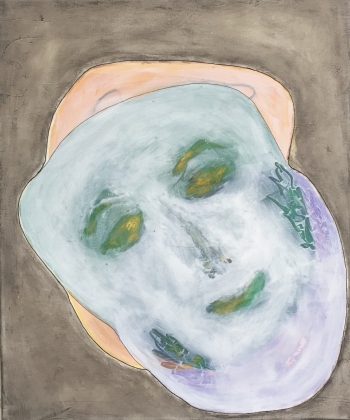 Kopf 03, Leinwand, Acryl, 60cm x 50cm