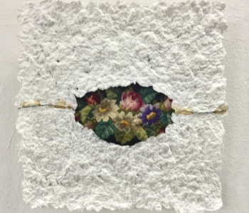 Neue Sichtweisen 1, Gobelin, Flachs, 30cm x 30cm