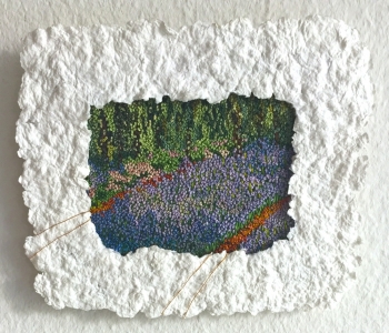 Neue Sichtweisen 3, Gobelin, Flachs, 30cm x 30cm