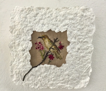 Neue Sichtweisen 8 Gobelin, Flachs, 30cm x 30cm