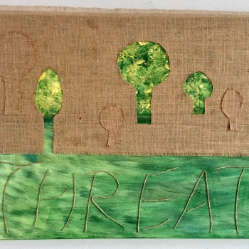 Zeitnah 02, Leinwand, Jute